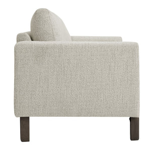 Modway Furniture Hawken Boucle Fabric Loveseat - Modern Mid-Century Design for Cozy Spaces and Stylish Comfort Parchment Espresso EEI-7460-PCH-ESP