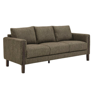 Modway Furniture Hawken Boucle Fabric Sofa - Sculptural Comfort with Plush Support for Modern Living Spaces & More Antique Espresso EEI-7461-ATQ-ESP