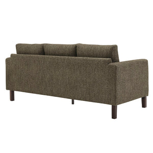 Modway Furniture Hawken Boucle Fabric Sofa - Sculptural Comfort with Plush Support for Modern Living Spaces & More Antique Espresso EEI-7461-ATQ-ESP