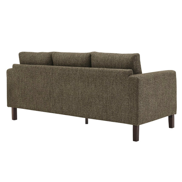 Modway Furniture Hawken Boucle Fabric Sofa - Sculptural Comfort with Plush Support for Modern Living Spaces & More Antique Espresso EEI-7461-ATQ-ESP