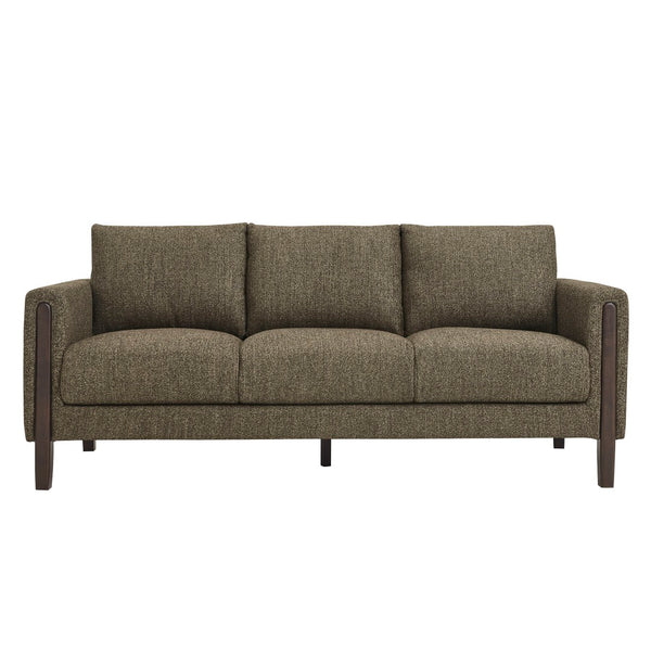 Modway Furniture Hawken Boucle Fabric Sofa - Sculptural Comfort with Plush Support for Modern Living Spaces & More Antique Espresso EEI-7461-ATQ-ESP