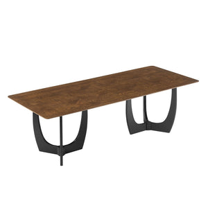 Modway Furniture Wrenly 94" Rectangle Dining Table – Modern Vintage Design, Seats 8-10, Durable & Versatile Use EEI-7462-WAL