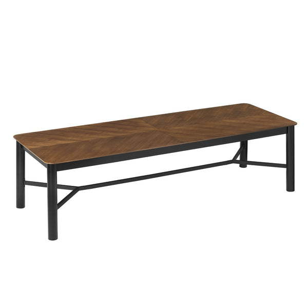 Modway Furniture Ashlan 110" Rectangle Dining Table - Modern Chevron Wood-Blend Design, Seats Up to Ten Comfortably EEI-7463-WAL