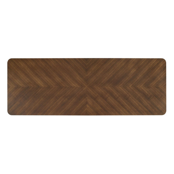 Modway Furniture Ashlan 110" Rectangle Dining Table - Modern Chevron Wood-Blend Design, Seats Up to Ten Comfortably EEI-7463-WAL