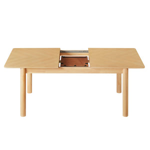 Modway Furniture Alba Extendable Dining Table - Modern Chevron Wood Design for Versatile Dining & Workspaces Oak EEI-7464-OAK