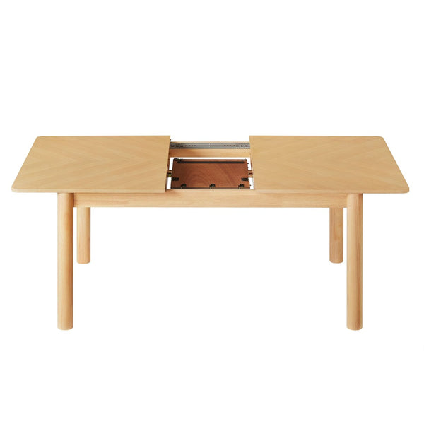 Modway Furniture Alba Extendable Dining Table - Modern Chevron Wood Design for Versatile Dining & Workspaces Oak EEI-7464-OAK