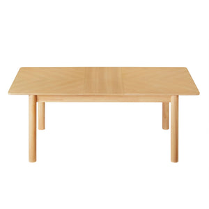 Modway Furniture Alba Extendable Dining Table - Modern Chevron Wood Design for Versatile Dining & Workspaces Oak EEI-7464-OAK