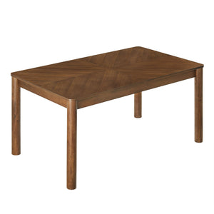 Modway Furniture Alba Extendable Dining Table - Modern Chevron Wood Design for Versatile Dining & Workspaces Walnut EEI-7464-WAL