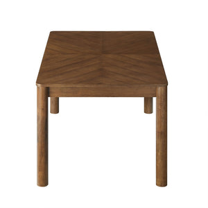 Modway Furniture Alba Extendable Dining Table - Modern Chevron Wood Design for Versatile Dining & Workspaces Walnut EEI-7464-WAL