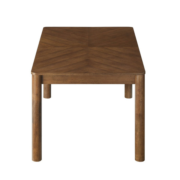Modway Furniture Alba Extendable Dining Table - Modern Chevron Wood Design for Versatile Dining & Workspaces Walnut EEI-7464-WAL