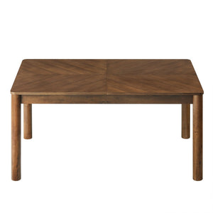 Modway Furniture Alba Extendable Dining Table - Modern Chevron Wood Design for Versatile Dining & Workspaces Walnut EEI-7464-WAL