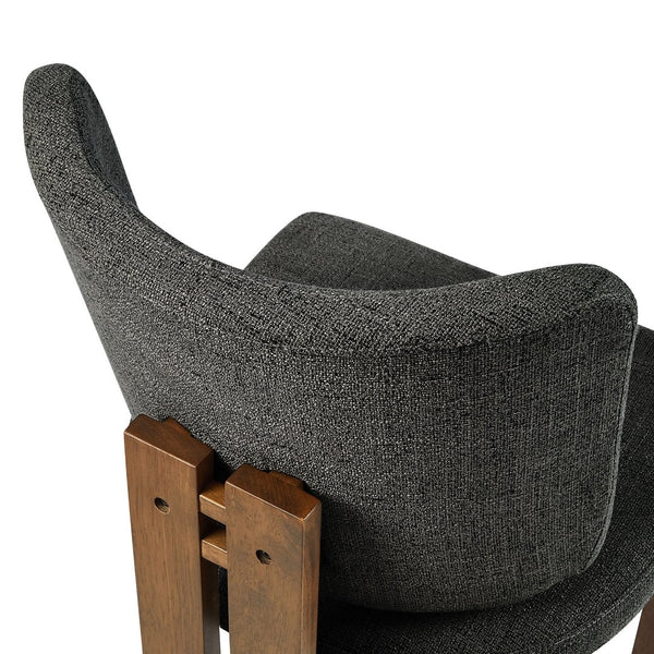 Modway Furniture Alba Armless Upholstered Dining Chairs Set of 2 - Stylish Comfort for Modern and Classic Homes Charcoal EEI-7465-CHA