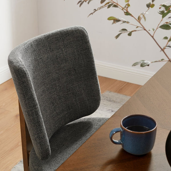 Modway Furniture Alba Armless Upholstered Dining Chairs Set of 2 - Stylish Comfort for Modern and Classic Homes Charcoal EEI-7465-CHA