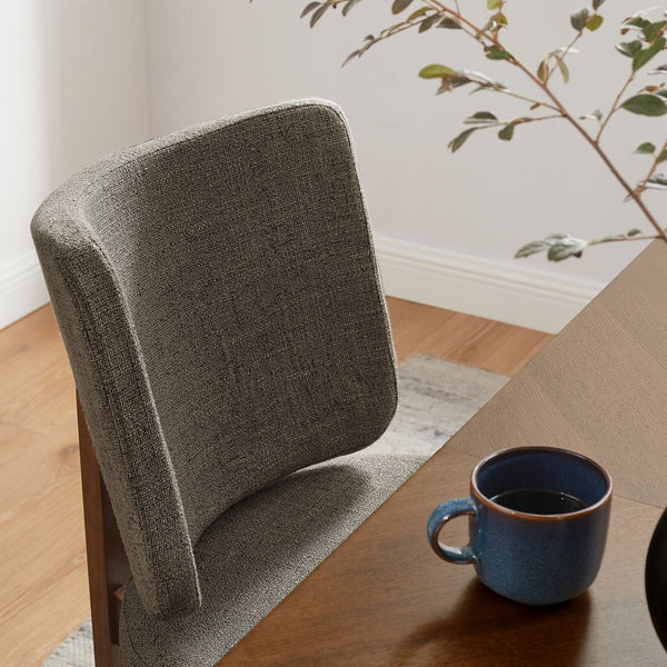 Modway Furniture Alba Armless Upholstered Dining Chairs Set of 2 - Stylish Comfort for Modern and Classic Homes Taupe EEI-7465-TAU