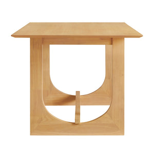 Modway Furniture Ashcroft Modern Wood Veneer Rectangular Dining Table Seats Six with Sculptural Base Oak EEI-7466-OAK
