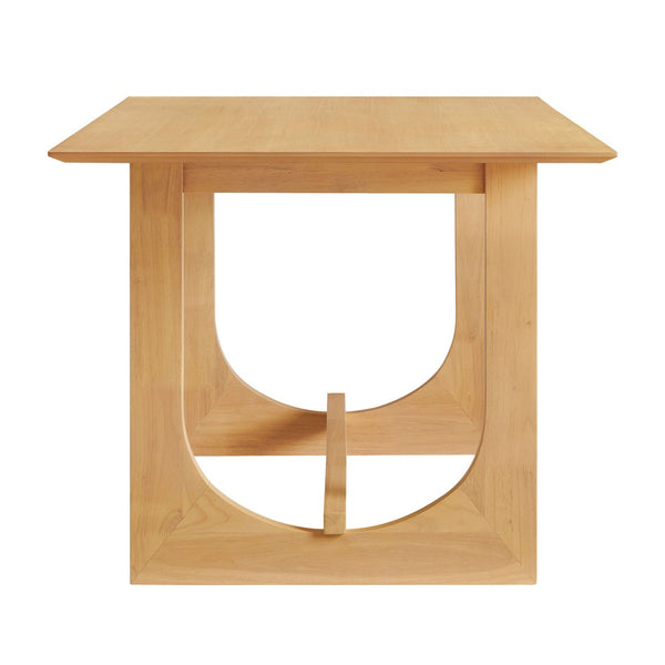 Modway Furniture Ashcroft Modern Wood Veneer Rectangular Dining Table Seats Six with Sculptural Base Oak EEI-7466-OAK