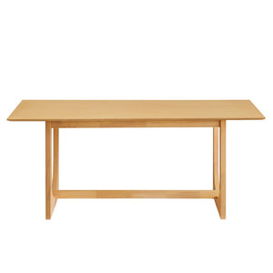 Modway Furniture Ashcroft Modern Wood Veneer Rectangular Dining Table Seats Six with Sculptural Base Oak EEI-7466-OAK