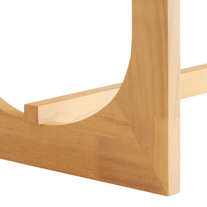 Modway Furniture Ashcroft Modern Wood Veneer Rectangular Dining Table Seats Six with Sculptural Base Oak EEI-7466-OAK