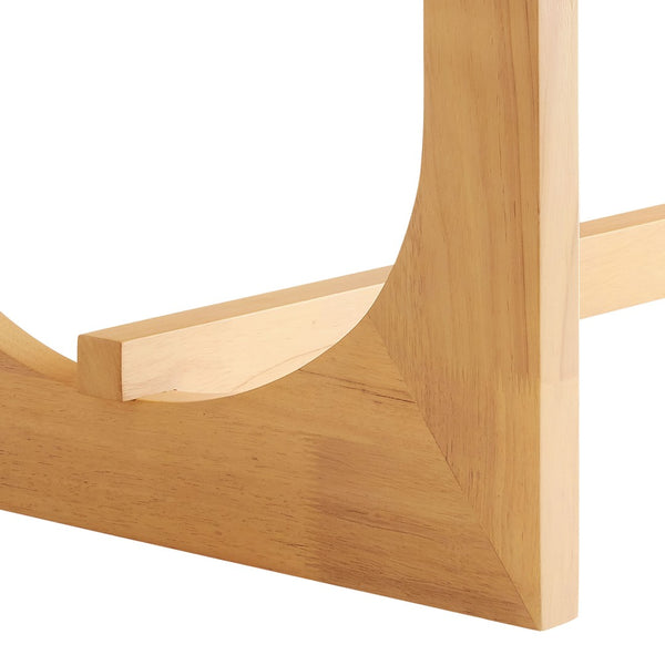 Modway Furniture Ashcroft Modern Wood Veneer Rectangular Dining Table Seats Six with Sculptural Base Oak EEI-7466-OAK