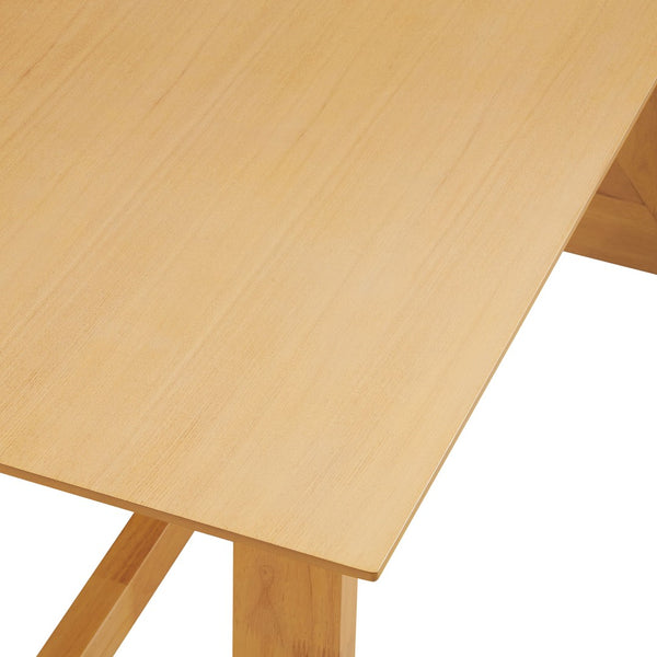 Modway Furniture Ashcroft Modern Wood Veneer Rectangular Dining Table Seats Six with Sculptural Base Oak EEI-7466-OAK