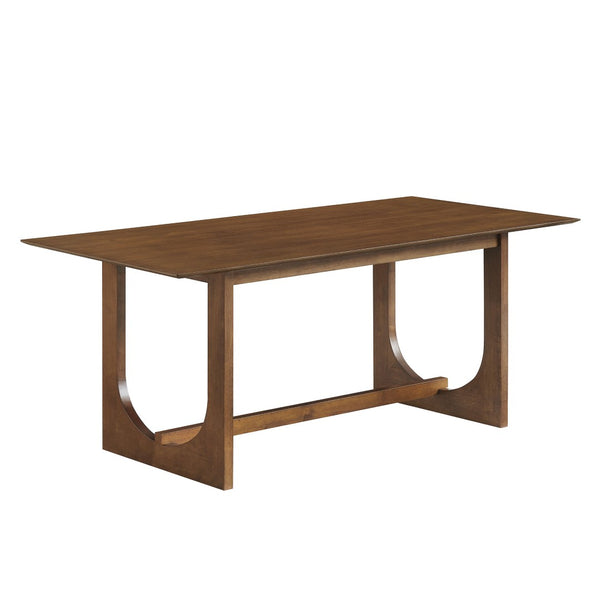 Modway Furniture Ashcroft Modern Wood Veneer Rectangular Dining Table Seats Six with Sculptural Base Walnut EEI-7466-WAL