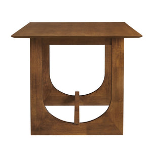 Modway Furniture Ashcroft Modern Wood Veneer Rectangular Dining Table Seats Six with Sculptural Base Walnut EEI-7466-WAL