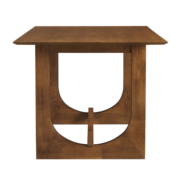 Modway Furniture Ashcroft Modern Wood Veneer Rectangular Dining Table Seats Six with Sculptural Base Walnut EEI-7466-WAL