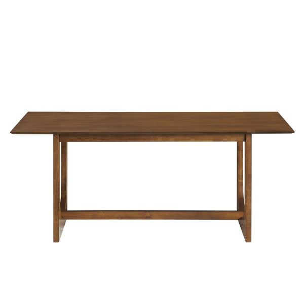Modway Furniture Ashcroft Modern Wood Veneer Rectangular Dining Table Seats Six with Sculptural Base Walnut EEI-7466-WAL
