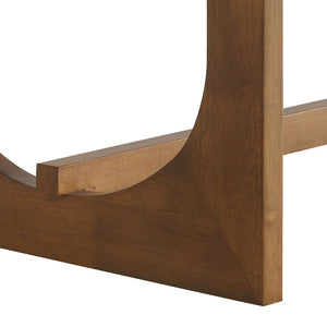 Modway Furniture Ashcroft Modern Wood Veneer Rectangular Dining Table Seats Six with Sculptural Base Walnut EEI-7466-WAL