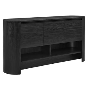 Modway Furniture Duval 62 Inch Oval Sideboard - Modern Storage Solution for Dining, Living, or Entryway Spaces Black EEI-7478-BLK