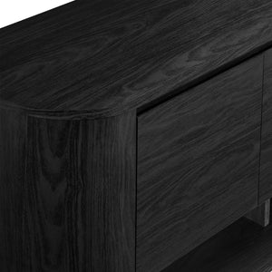 Modway Furniture Duval 62 Inch Oval Sideboard - Modern Storage Solution for Dining, Living, or Entryway Spaces Black EEI-7478-BLK