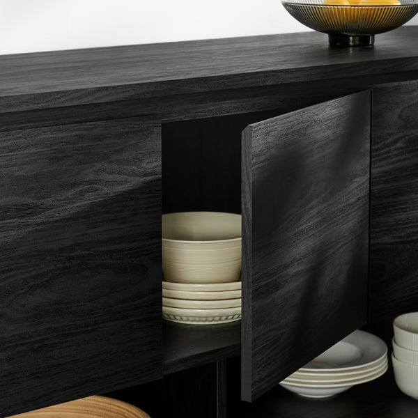 Modway Furniture Duval 62 Inch Oval Sideboard - Modern Storage Solution for Dining, Living, or Entryway Spaces Black EEI-7478-BLK