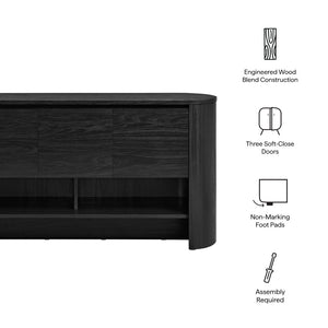 Modway Furniture Duval 62 Inch Oval Sideboard - Modern Storage Solution for Dining, Living, or Entryway Spaces Black EEI-7478-BLK