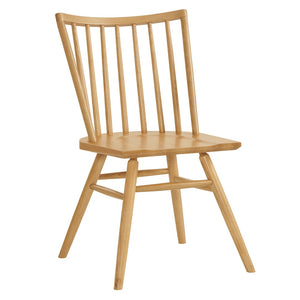 Modway Furniture Alvar Spindle Back Solid Wood Dining Chairs Scandinavian Mid-century Set for Two Ash EEI-7482-ASH