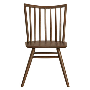 Modway Furniture Alvar Spindle Back Solid Wood Dining Chairs Scandinavian Mid-century Set for Two Walnut EEI-7482-WAL