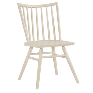 Modway Furniture Alvar Spindle Back Solid Wood Dining Chairs Scandinavian Mid-century Set for Two White Wash EEI-7482-WWA