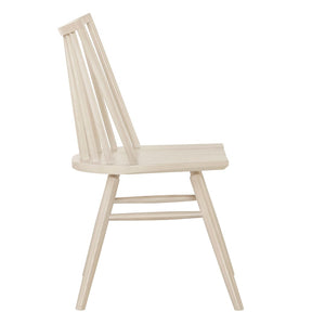 Modway Furniture Alvar Spindle Back Solid Wood Dining Chairs Scandinavian Mid-century Set for Two White Wash EEI-7482-WWA