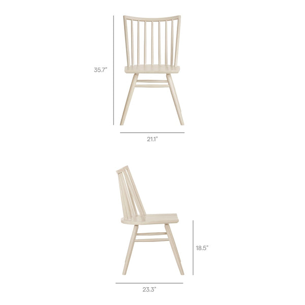 Modway Furniture Alvar Spindle Back Solid Wood Dining Chairs Scandinavian Mid-century Set for Two White Wash EEI-7482-WWA