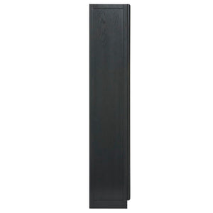 Modway Furniture Anwen Solid Wood and Glass Display Cabinet - Timeless Elegance for Stylish Home Storage Solutions Black Oak EEI-7484-BLK-OAK