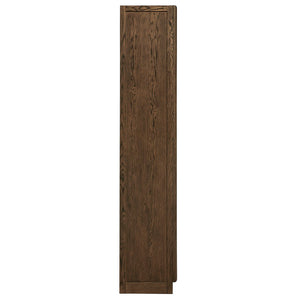 Modway Furniture Anwen Solid Wood and Glass Display Cabinet - Timeless Elegance for Stylish Home Storage Solutions Walnut EEI-7484-WAL