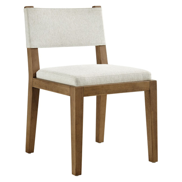 Modway Furniture Calder Fabric Upholstered Wood Armless Dining Chair - Scandinavian Design for Modern Spaces Ivory EEI-7485-HEI