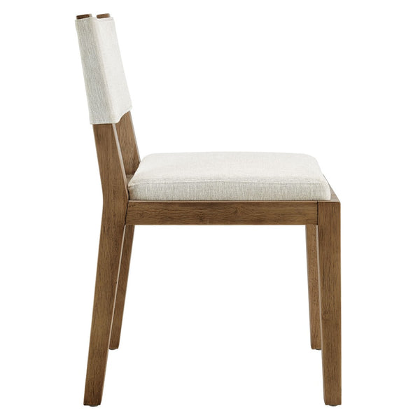 Modway Furniture Calder Fabric Upholstered Wood Armless Dining Chair - Scandinavian Design for Modern Spaces Ivory EEI-7485-HEI