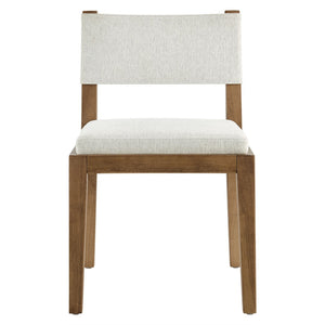 Modway Furniture Calder Fabric Upholstered Wood Armless Dining Chair - Scandinavian Design for Modern Spaces Ivory EEI-7485-HEI