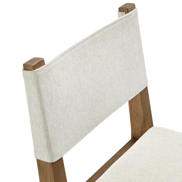 Modway Furniture Calder Fabric Upholstered Wood Armless Dining Chair - Scandinavian Design for Modern Spaces Ivory EEI-7485-HEI