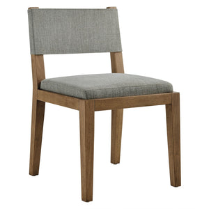 Modway Furniture Calder Fabric Upholstered Wood Armless Dining Chair - Scandinavian Design for Modern Spaces Wheat EEI-7485-HEW