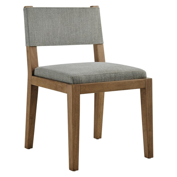 Modway Furniture Calder Fabric Upholstered Wood Armless Dining Chair - Scandinavian Design for Modern Spaces Wheat EEI-7485-HEW