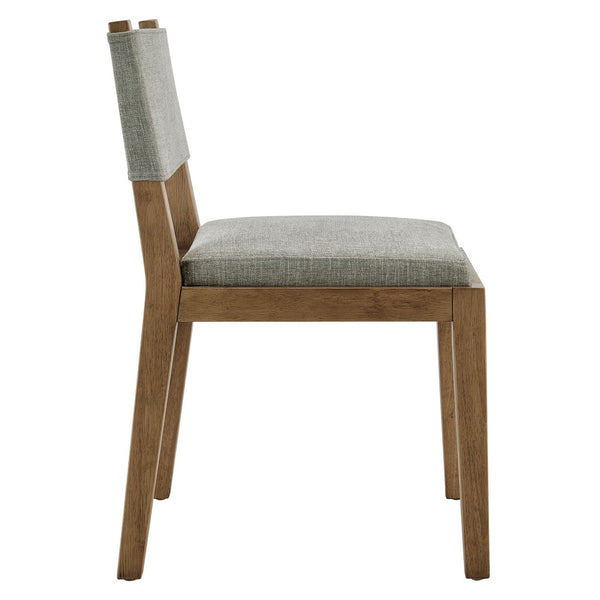 Modway Furniture Calder Fabric Upholstered Wood Armless Dining Chair - Scandinavian Design for Modern Spaces Wheat EEI-7485-HEW