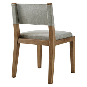 Modway Furniture Calder Fabric Upholstered Wood Armless Dining Chair - Scandinavian Design for Modern Spaces Wheat EEI-7485-HEW