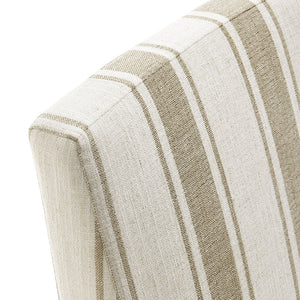 Modway Furniture Tessera Striped Slipcovered Dining Side Chair - Elegant Comfort with Removable Linen Cover and Casters Tan Stripe EEI-7486-TAN