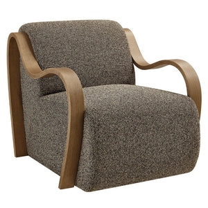 Modway Furniture Atrium Lattice Boucle Accent Armchair by Modway - Sculptural Comfort for Modern Living Spaces Earth EEI-7490-ETH